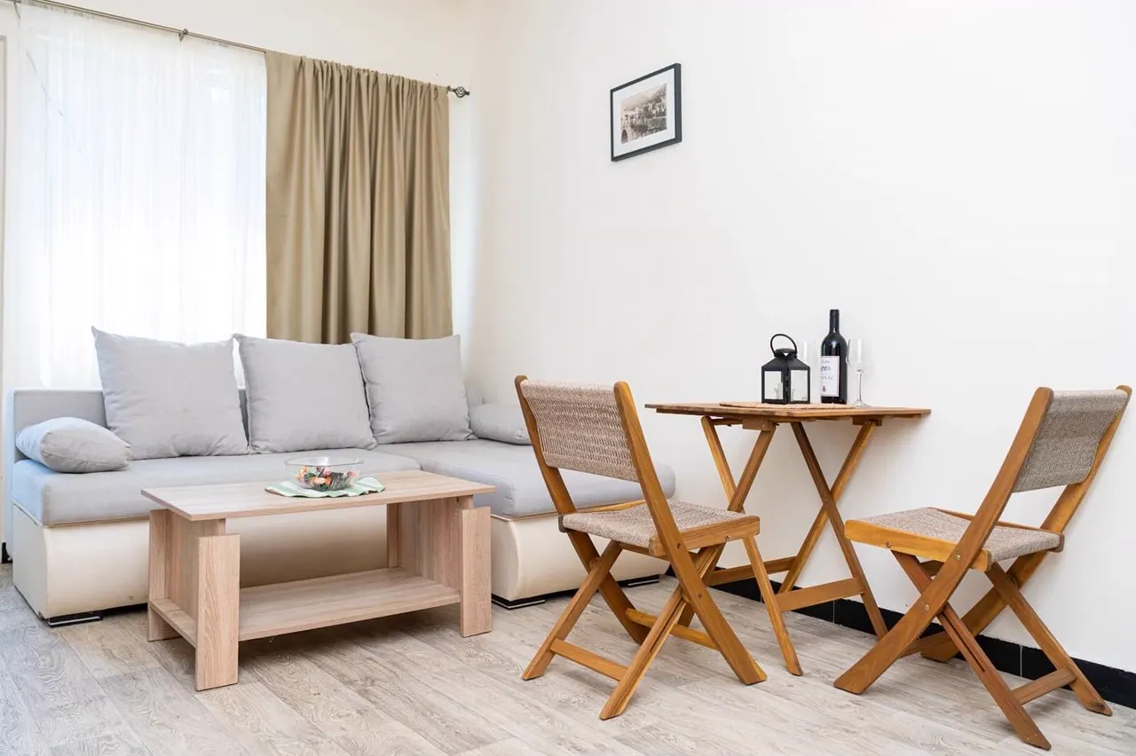 Simple bright apartment interior in a village on Lake Skadar