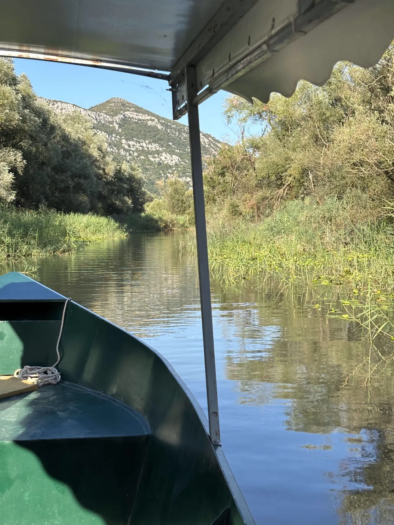 Boat on the Crnojevića River at Rijeka Crnojevića